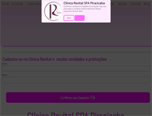 Tablet Screenshot of clinicarevital.com.br